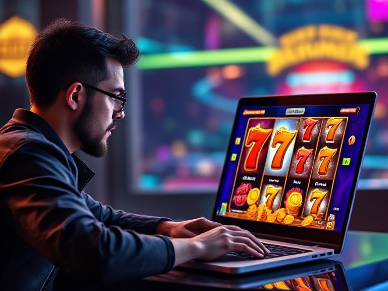 ilustrasi pemain memilih situs slot online terbaik